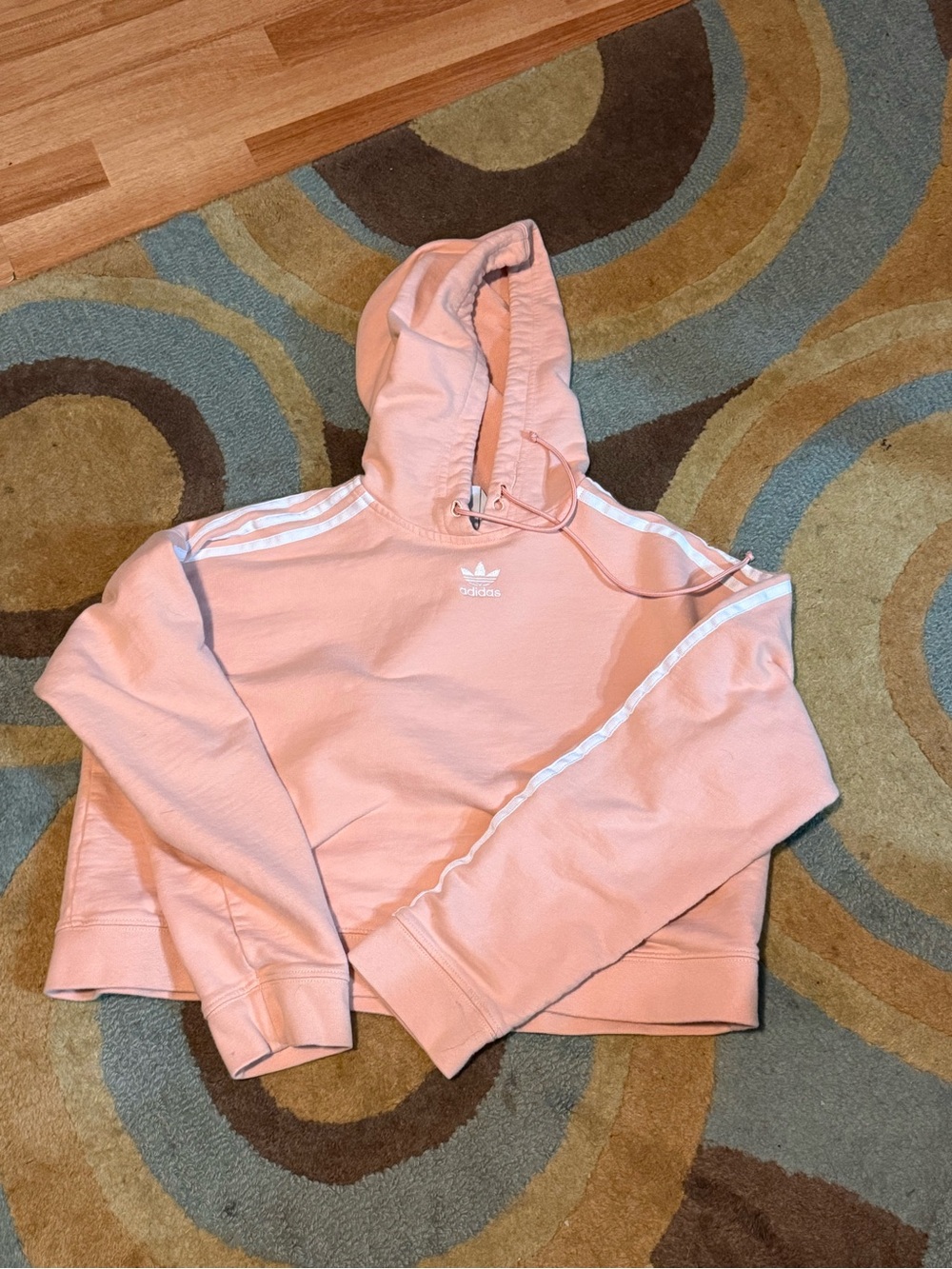 Adidas light pink hoodie